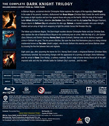 Image of Christopher Nolan - The Dark Knight Trilogy: Batman Begins + The Dark Knight + The Dark Knight Rises (6-Disc) (Special Edition Box Set)