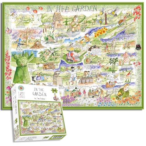 1000 Piece Puzzle For Adults - In The Garden By Tim Bulmer, Large Puzzle 66cm X 50cm In Size. Challenging To Complete But Fun And Humorous