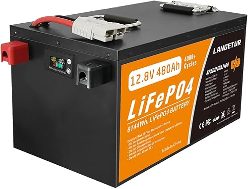 Miniatura 9 de LANGETUR LifePO4 - Batería de litio de 24 V, 240 AH, 6144 Wh, 24 V, ciclos profundos de 4000 +, BMS de 150 A, perfecta para almacenamiento de