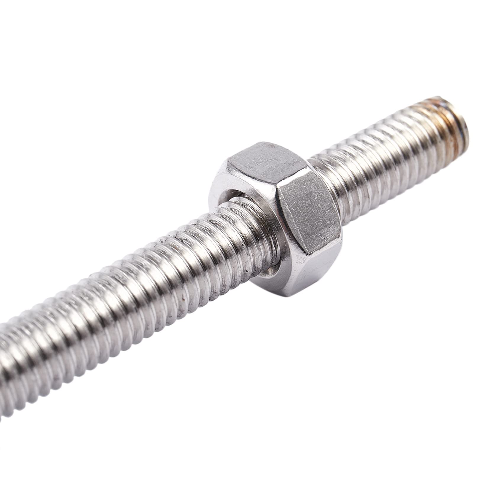 3 x pręt gwintowany ze stali nierdzewnej 320 mm x M8 srebrny odcień