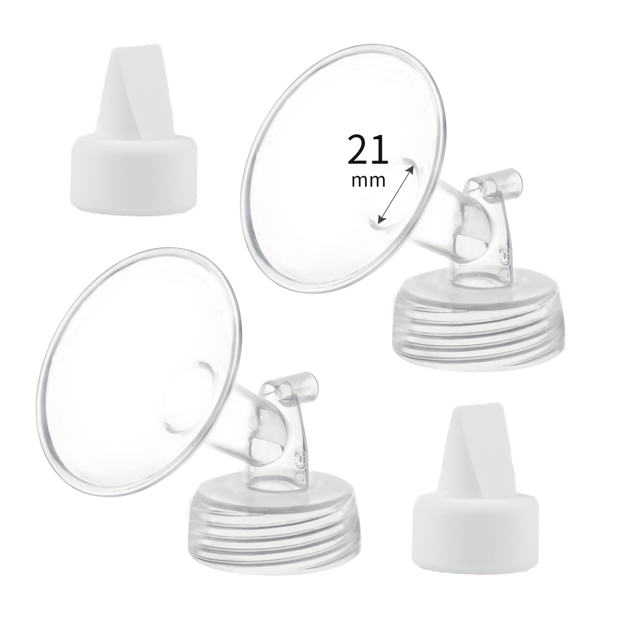 21mm Flange and Duckbill Valve Compatible with Spectra S1 S2 9 Plus Breastpump Replacement to Spectra Pump Parts, Not Original, Replace Accessories.