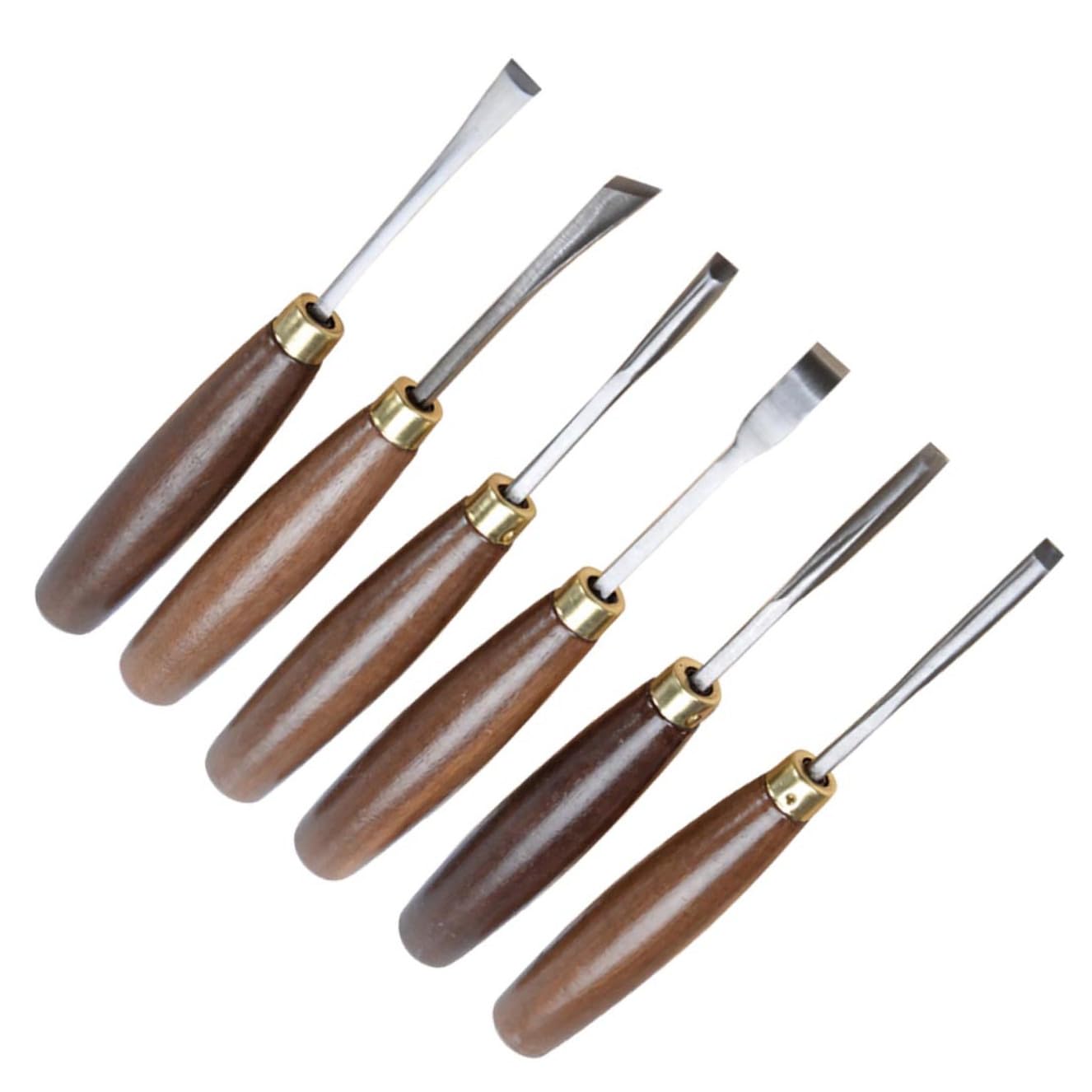 Scalpelli Manico in Noce Set di 6 Legno per Intaglio
