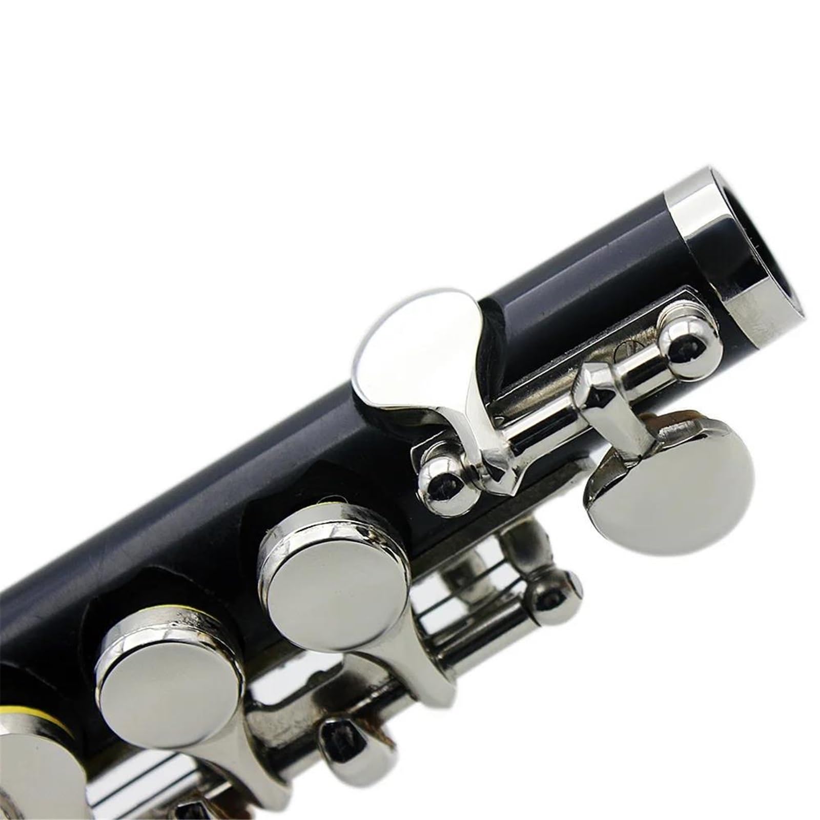 flauto traverso Chiave C Piccolo Flauto Di Dimensioni Ridotte Chiave Professionale In Bachelite Nera Argento Piccolo Con Custodia Imbottita In Tessuto