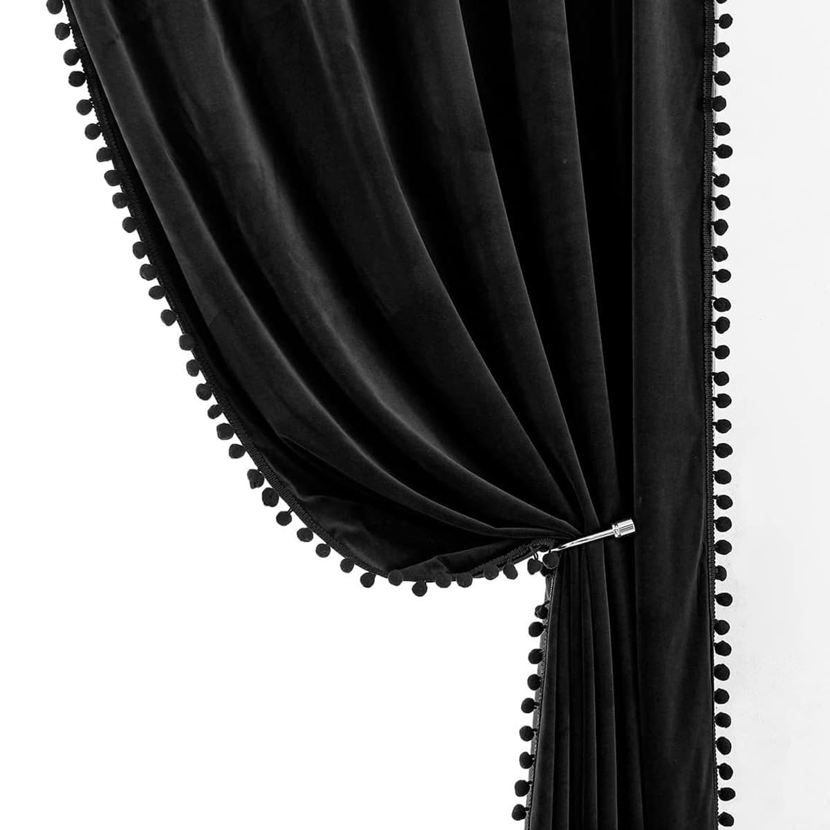 Rideaux occultants thermiques en velours pour bloquer le soleil | Lot de 2