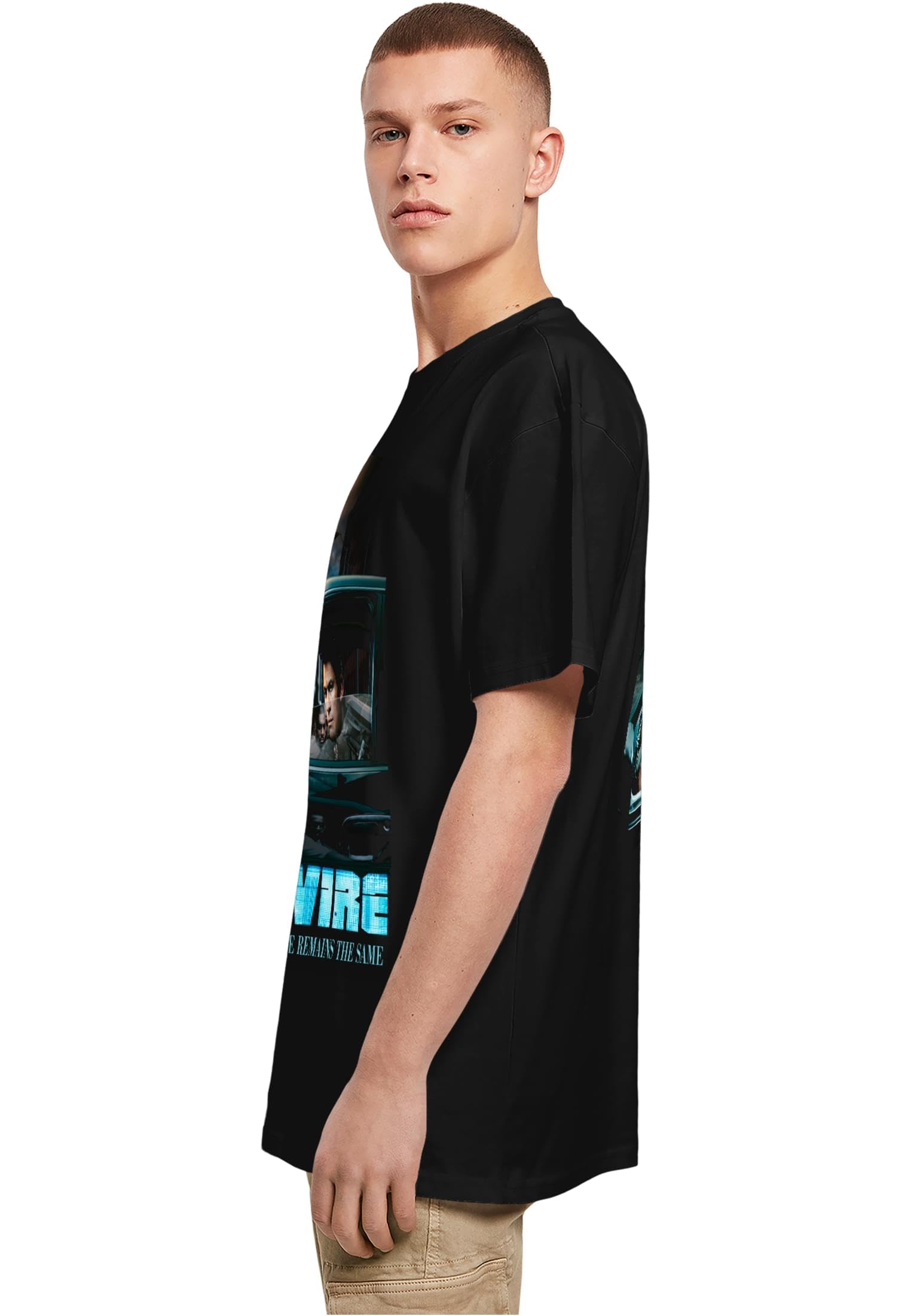 MERCHCODE Mc1046-the Wire Poster Heavy Oversize Tee T-Shirt Uomo (Pacco da 1)