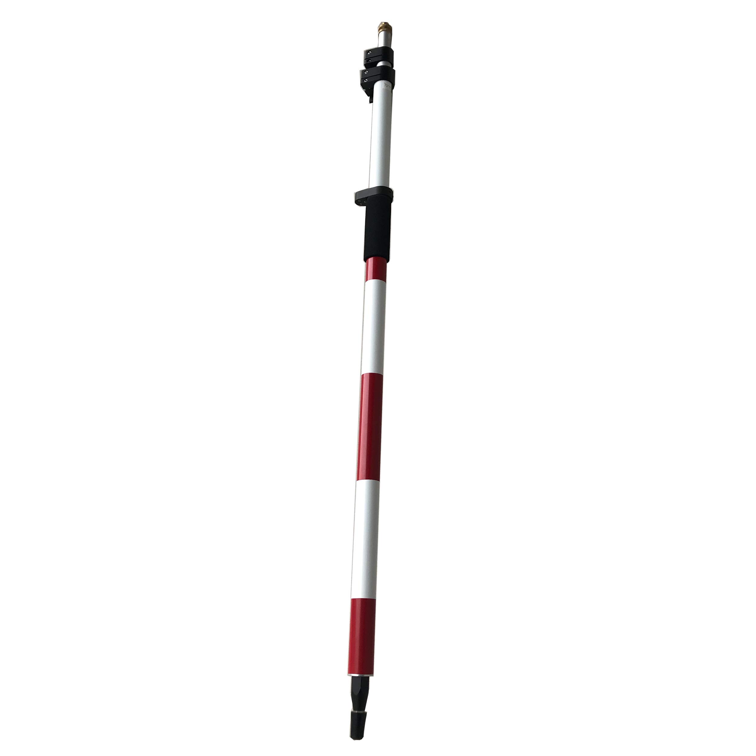 Aluminum Prism Pole with Quick Release Clamp 11.8FT/3.6M Prism Pole, Telescopic 11.8FT/3.6M Pole with Adjustable Adapter Dual Inch & Metric Scale –Pole for Prisms, Land Surveying and GNSS