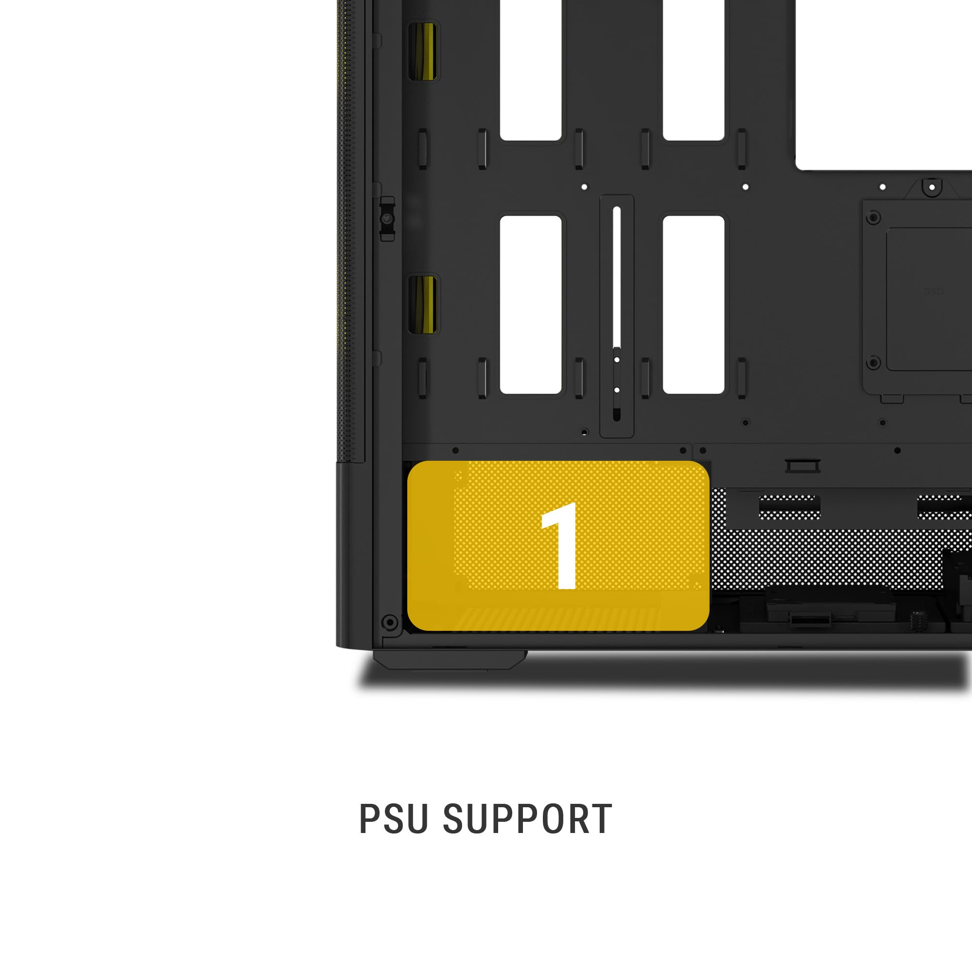 Ant Esports 511 AIR 5F Gaming Case - Black with ARGB Fans -8