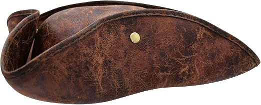 Adult Brown Pirate Tricorne Hat Tri 