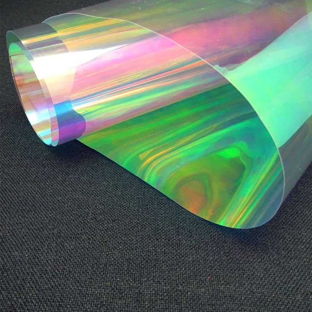 Pellicola iridescente per finestre in vinile di colore arcobaleno per la decorazione domestica olografica lucida colorata tinta per finestre 2/3/5 metri di lunghezza
