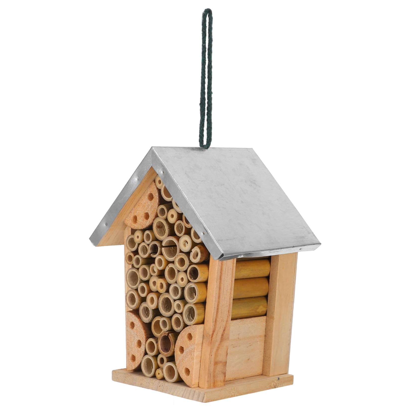 BESPORTBLE Hängendes Insektenhaus und Eisen für Garten und Balkon Dekorativ Multifunktional für Bienen und Schmetterlinge