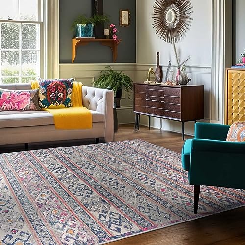 Mazovia Alfombras Multicolores - Vintage Boho Alfombras Salon De Pelo Corto - Alfombras Aspecto Desgastado De Matrimonio, Dormitorio Y Comedor - Oeko-Tex - Varias Tallas - 120 X 170 Cm Mazovia Alfombras Multicolores - Vintage Boho Alfombras Salon De Pelo Corto - Alfombras Aspecto Desgastado De Matrimonio, Dormitorio Y Comedor - Oeko-Tex - Varias Tallas - 120 X 170 Cm