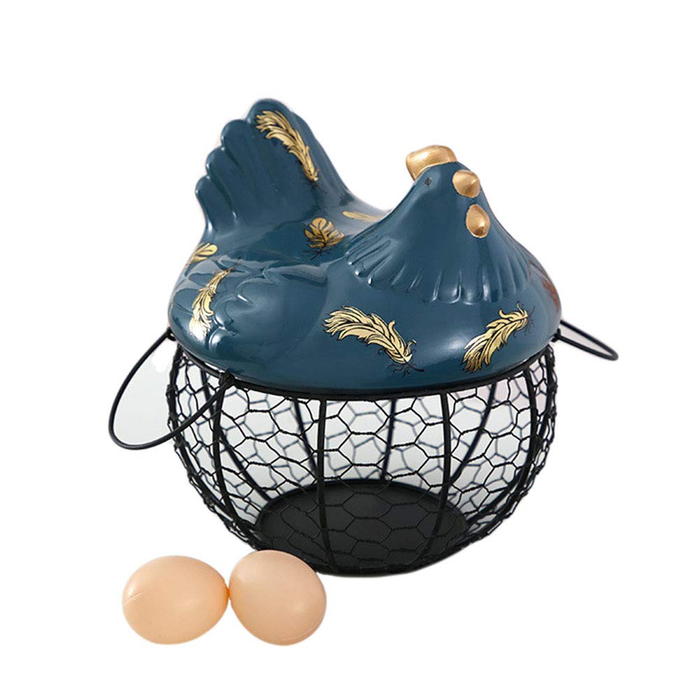 Panier de rangement en fer forgé durable, objet d'art de cuisine créatif