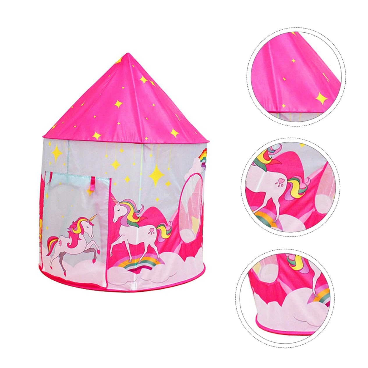 UPKOCH Casetta da Gioco Pieghevole per Bambini Rosa Riparo Gioco da Interno Finestre Materiale Lavabile e Traspirante Spazio per Giocare e Sedersi per Attività Indoor