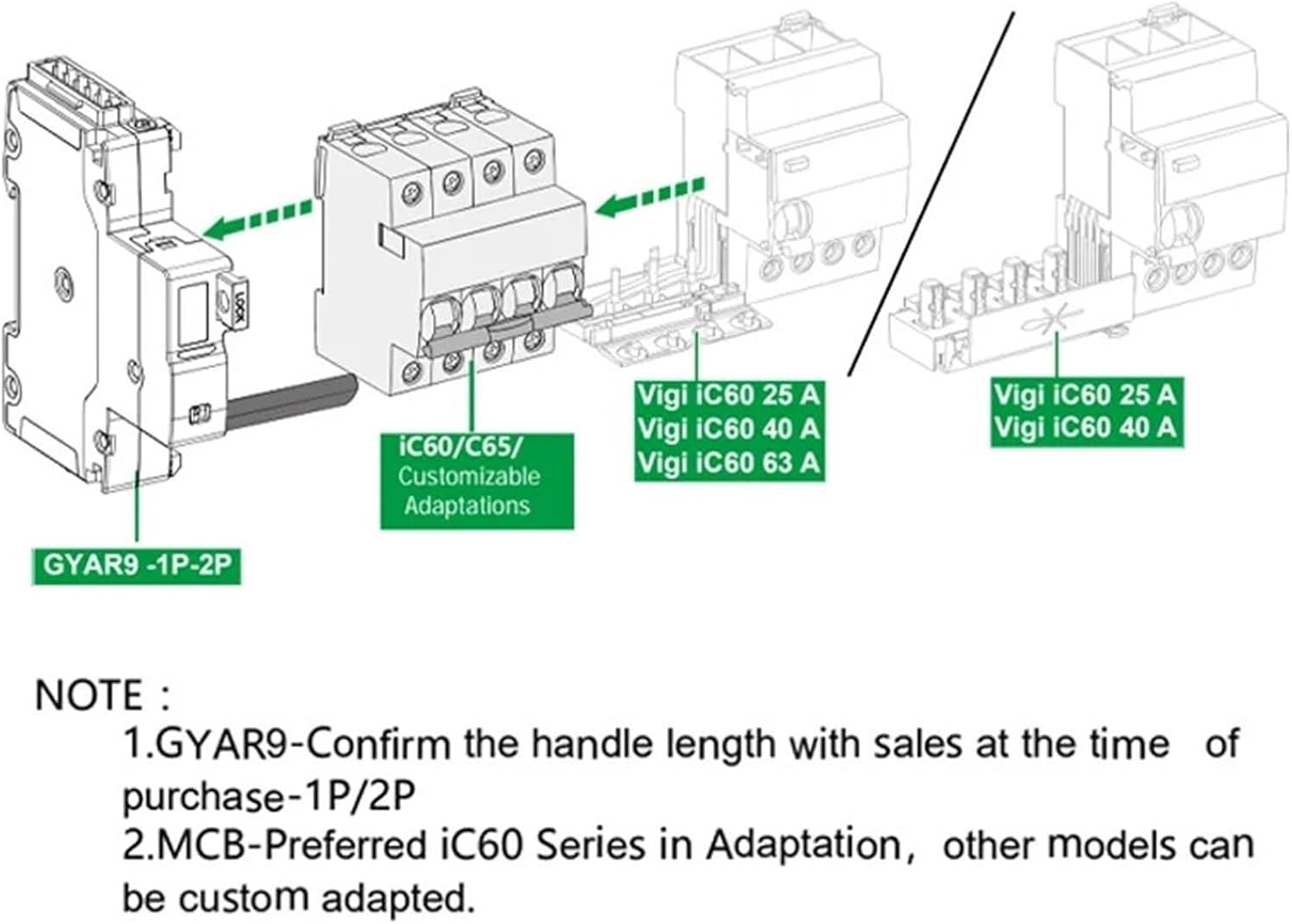 A/AC RCD LED Auto Recloser Modular Circuit Breaker 0.03A 0.1A 0.03A Safety Switch 220V Leakage Circuit Breaker(A Type,2P-40A-0.3A)