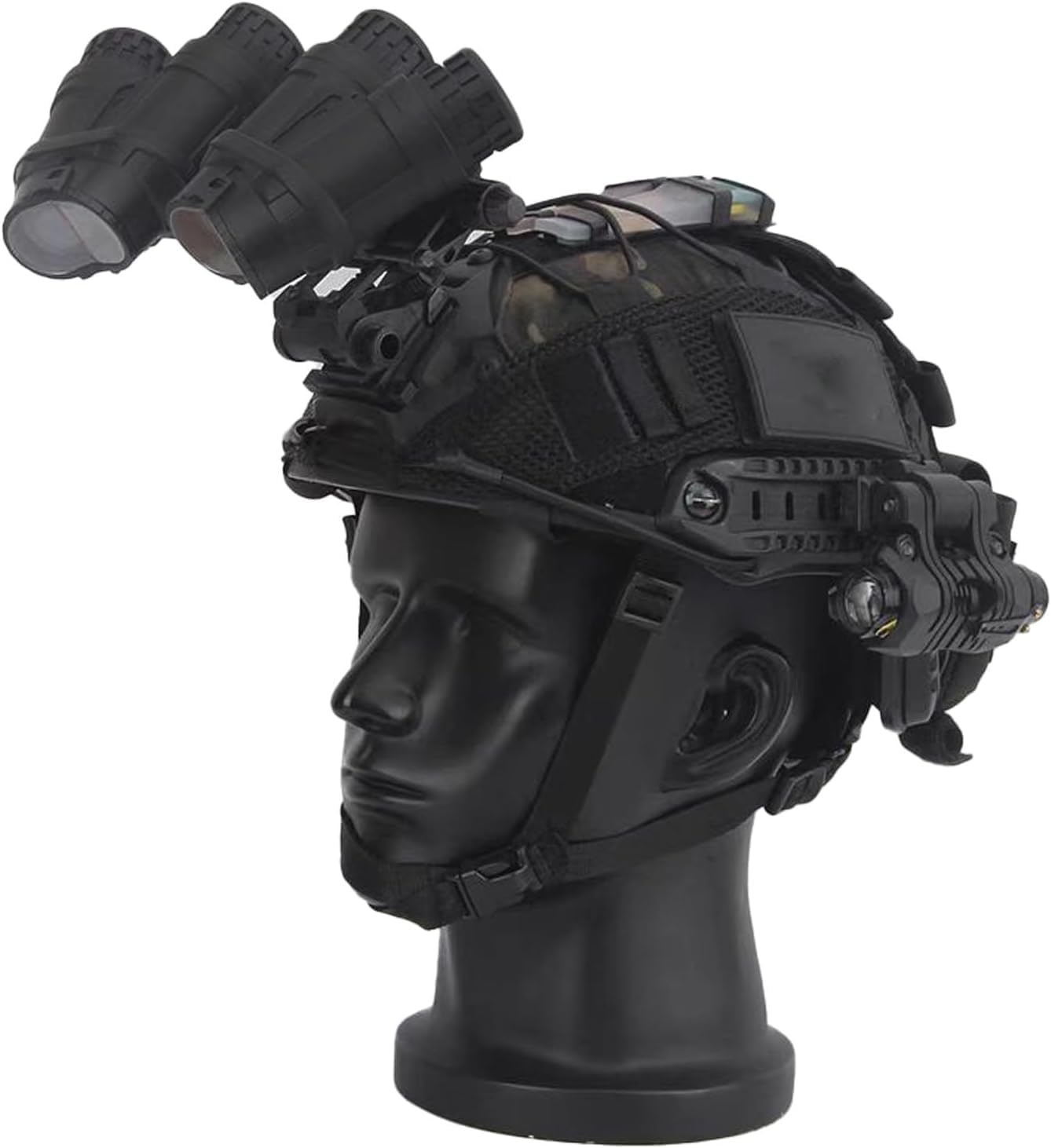 GPNVG 18 Night Vision Goggles Dummy Model with NVG Mount, Tactical Four-Tube Binocular Night Vision for Tactical Helmet NVG Mount, Cosplay Prop, CS Game,No Function (Black)