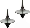 2Pcs Accurate Spinning Top, Portable Precision Metal Spinner, Exquisite Perfect Balance Desktop Gyro, Vintage Totem Zinc Alloy Spinning Top