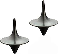 SelHeng 2-Pack Zinc Alloy Precision Spinning Tops - Vintage Totem Desktop Gyro, Perfect Balance Fidget Spinner Toy