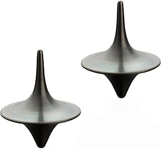 SelHeng 2-Pack Zinc Alloy Precision Spinning Tops - Vintage Totem Desktop Gyro, Perfect Balance Fidget Spinner Toy