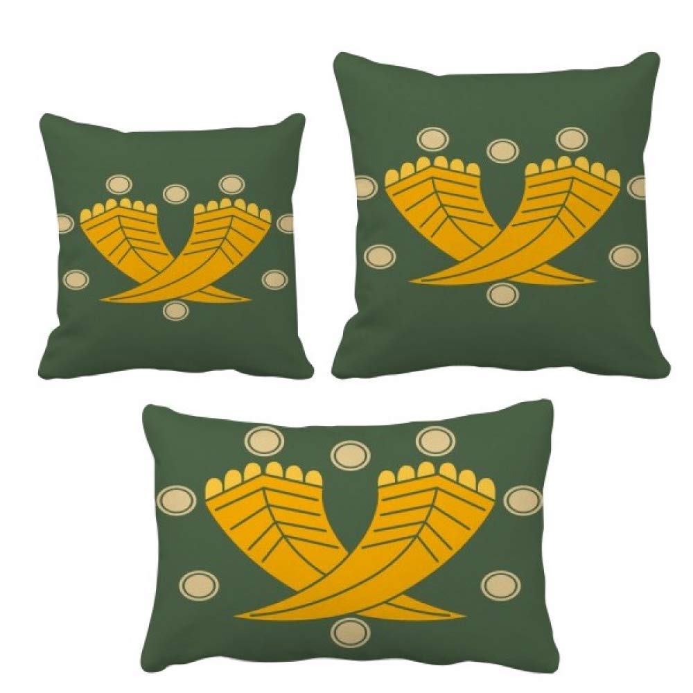 Housse de coussin japonaise dorée pour rénover un canapé