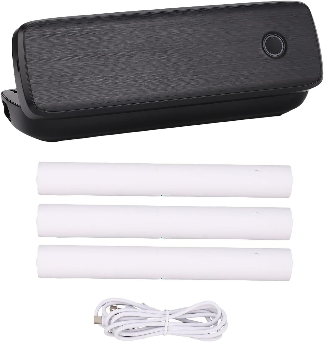 Versatile Mini A4 Printer for Home Office - Inkless Printing Portable Printer Compatible with WinMac System (Black)