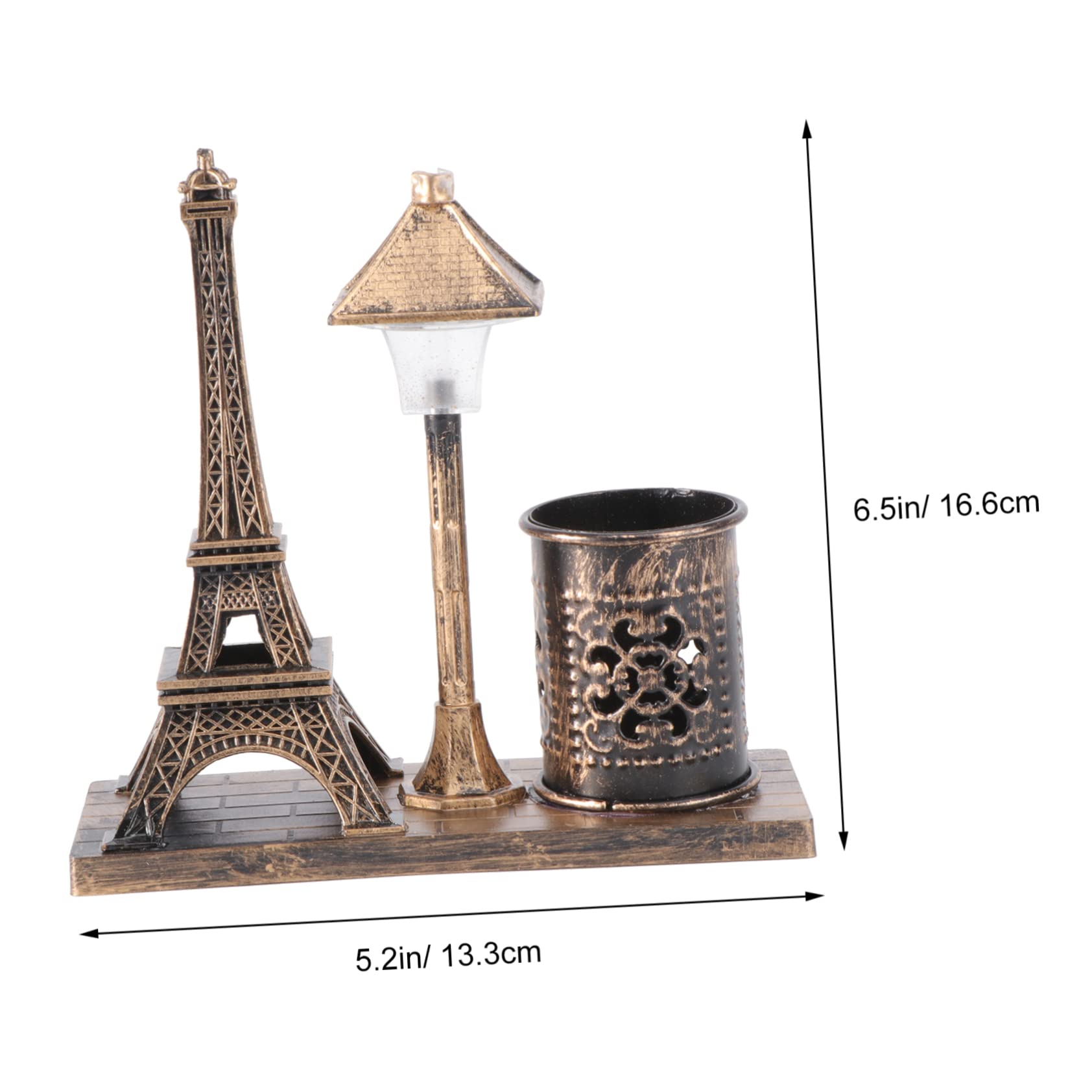 Gatuida Retro Art Night Light Pen Holder Eiffel Tower Desk Accessory Decorative Lamp
