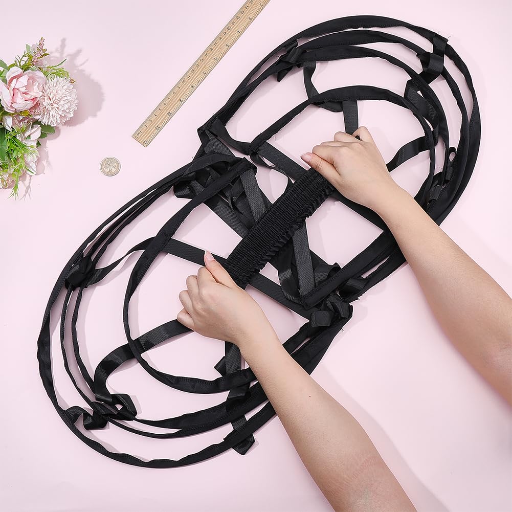 FINGERINSPIRE Gonna a Cerchio con Gabbia Larga 75cm Sottoveste Lolita con Struttura in Acciaio, Sottoveste a Gabbia per Uccelli con Elastico in Vita Accessorio per Abiti in Stile Vittoriano