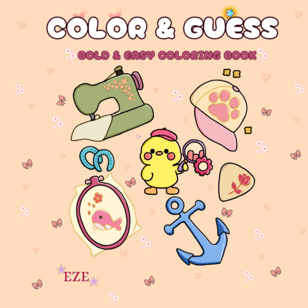 Color & Guess: Bold and easy coloring book
