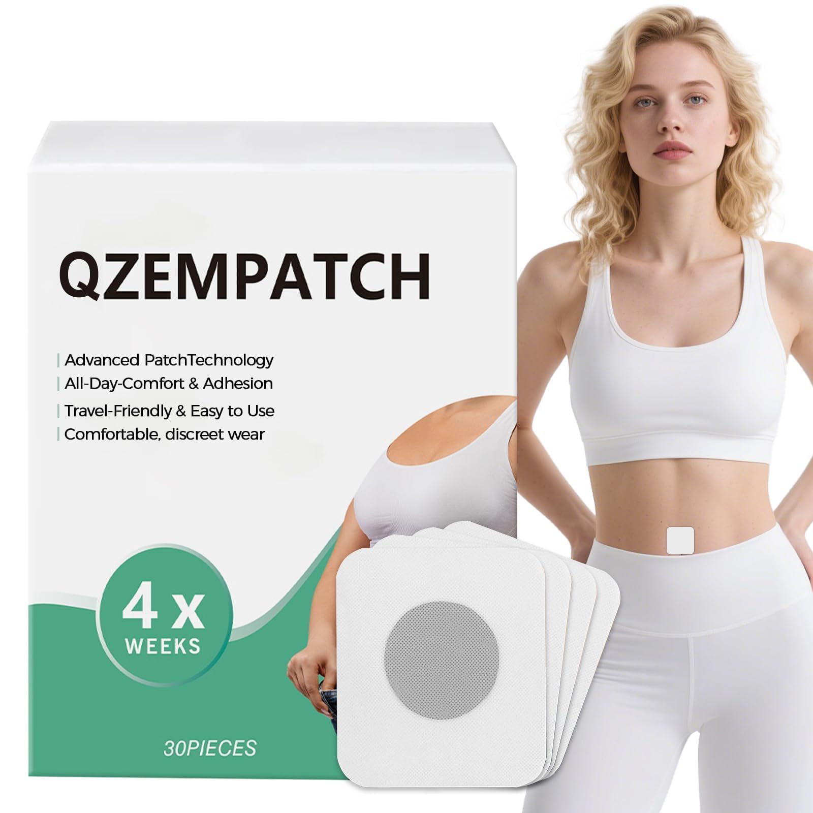 Rejuvacare Qzem Body Patch, Easy Daily Application, Comfortable & Discreet, For Men & Women, 1 Month Supply, Gentle & Effective(30Pcs) - 2
