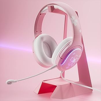 Amazon.com: Mytrix Cherry Blossoms Wired Gaming Headset, 360