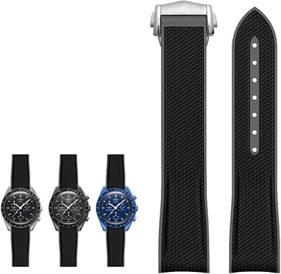 NEW Rubber Silicone Watchband For Omega X Swatch Joint MoonSwatch celestial Sports 20mm Watch Strap Curved End watches Band