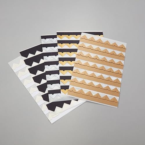 Miniatura 10 de Semikolon - Esquinas autoadhesivas para álbumes, 252 piezas, color negro Negro,gamuza,Nublado Mañana,Algodón