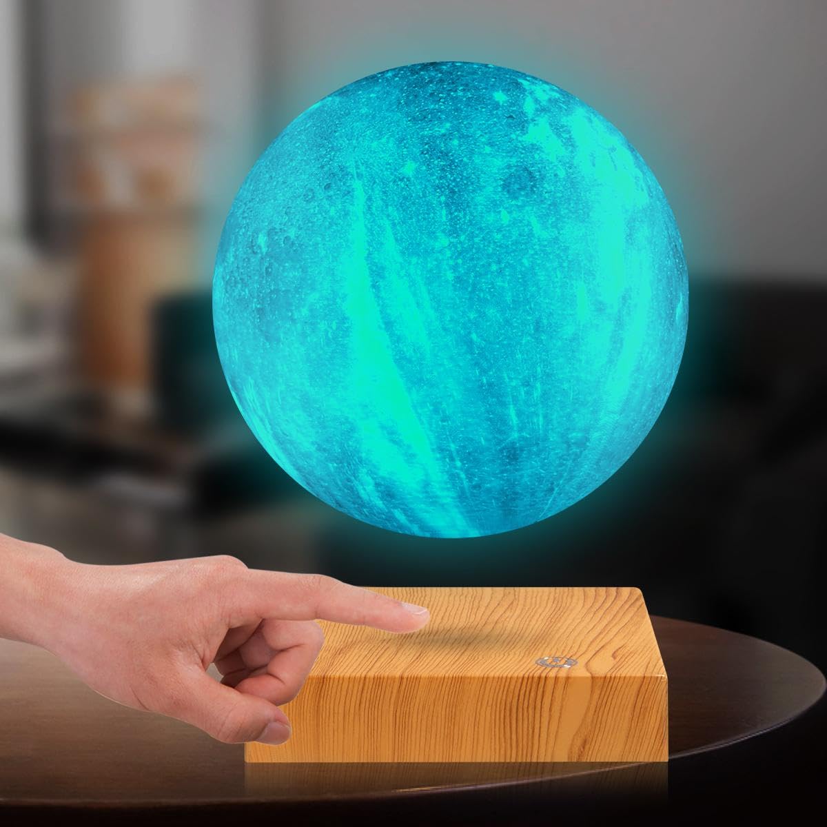 Schwebende Mondlampe, 16 Farben, schwebende Mondlampe, magnetische Schwebekugel-Lampe – Nachtlicht für Kinder, Raumbüro-Dekoration, kreative Geschenke, coole Gadgets