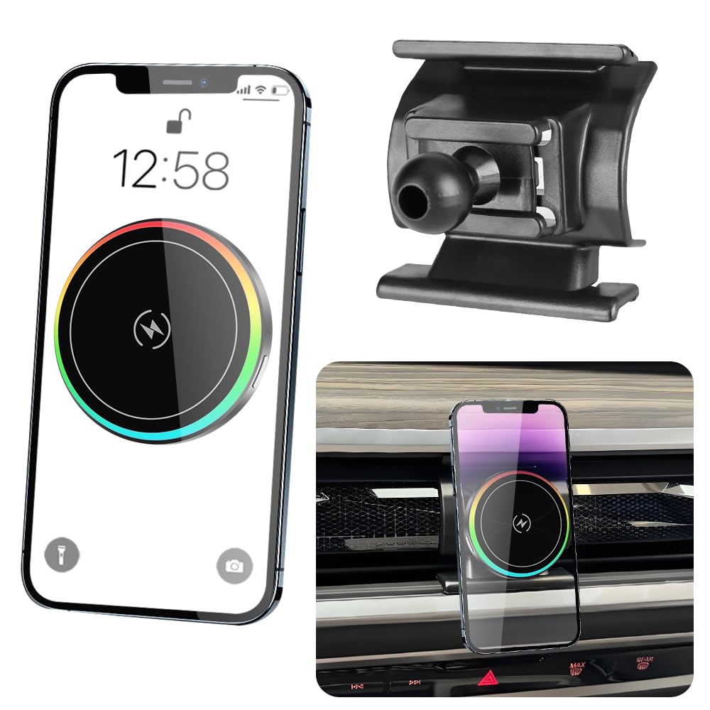 Magnetische Autohalterung für BMW X5 X5M 2024–2026 und X6 X6M 2024–2026 und BMW X7 2023 2024 2025 2026, Auto-Zubehör, beste Handyhalterung, schnelles 15 W kabelloses Ladegerät