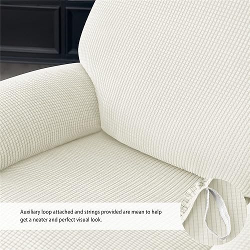 Miniatura 5 de Funda de sofá reclinable jacquard, fundas elásticas antideslizantes para sillas reclinables, 4 piezas, protector de muebles para sillón reclinable
