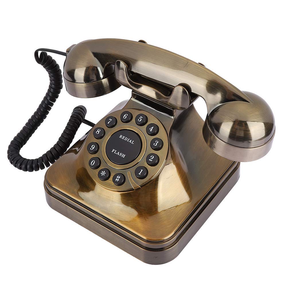 WX-3011# antyczny telefon z brązu vintage telefon stacjonarny telefon do domu biuro, dla przyjaciół, stały telefon do biura, telefon bezprzewodowy
