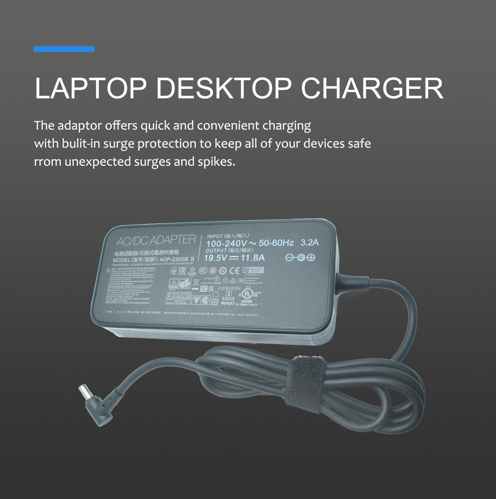 ASUS AC/DCアダプター ADP-230GB B ASUS 純正新品 19.5V 11.8A ROG用 180W ACアダプターADP-230GB B