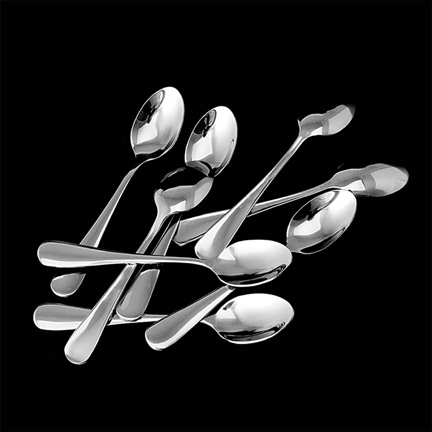Löffel Restaurants 8 stücke Edelstahl Kaffee Löffel Tee Suppe Espresso Esslöffel Hause