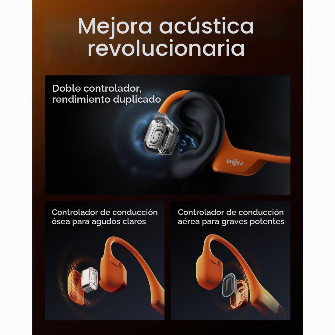 Shokz OpenRun Pro 2 Mini Orange (SZ-HEA-0121) : Amazon.es: Electronics