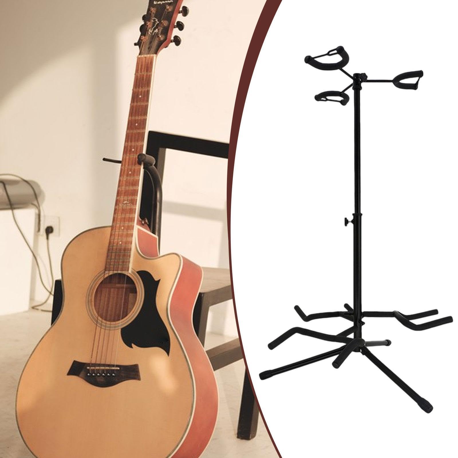 Generic Dreifacher Gitarrenständer, Höhenverstellbarer Gitarrenhalter für E Gitarren