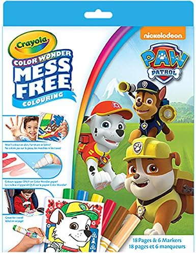 Crayola Paw Patrol Color Wonder Colouring Pad & Markers, Mess Free Colouring for Kids, Ages 3 and above, Summer Travel, Camping, Arts and Crafts (75-2362)