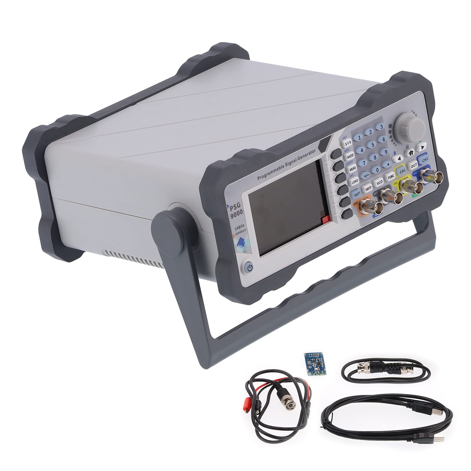 Hyuduo Generador de Señal PSG9060 Generador de Señal con Función ABS DDS 87,5 a 108 MHz Pantalla LED de Doble Canal Modulación FM Salida BNC de 50 Ohmios para Pruebas de Audio Usuarios de