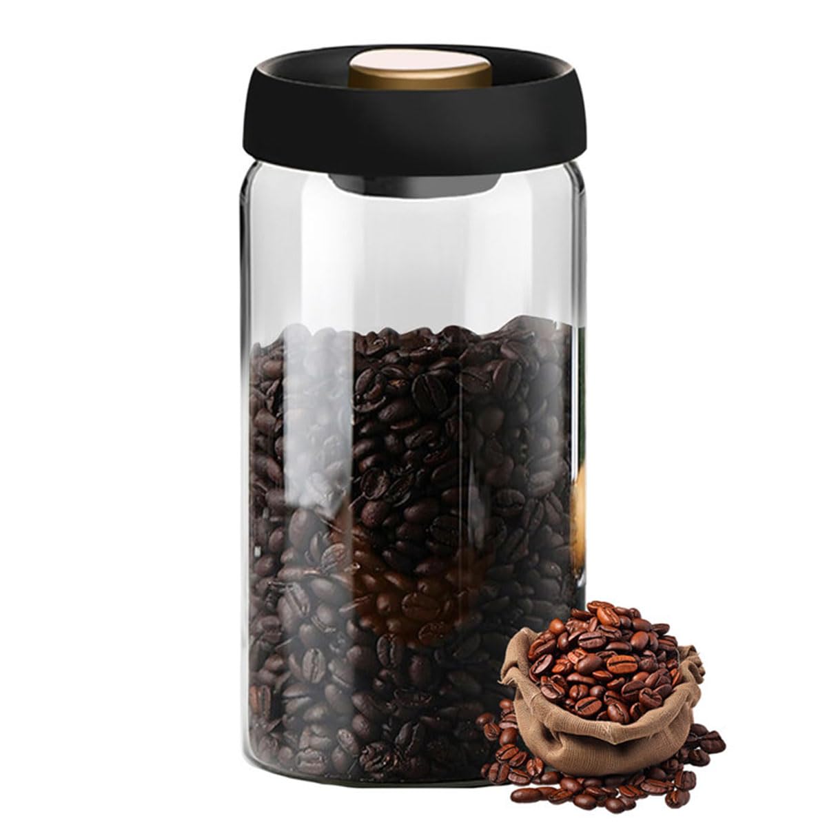Vacuüm Koffieblikken Van Glas – 2 Stuks  1200 Ml 1800 Ml I 741424