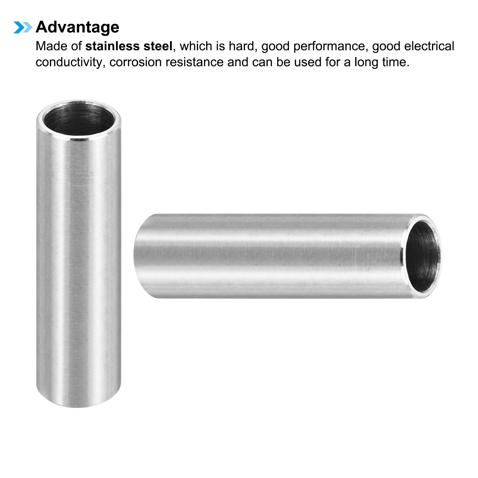 PATIKIL M8 Stainless Steel Spacers, 12Pcs Metal Spacer 8mm ID x 10mm OD x 40mm L Screw Standoff for 5/16" or M8 Screw - Image 4