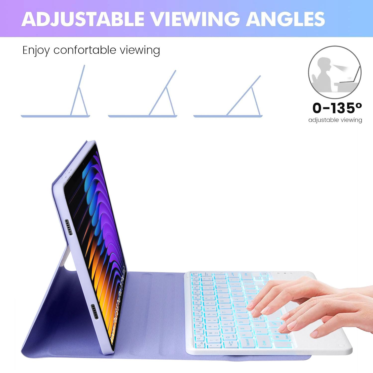 Custodia con tastiera touch retroilluminata per Xiaomi Pad 7/7 Pro/Xiaomi Pad 8/8 Pro 11.2 pollici, tastiera magnetica staccabile con trackpad, custodia protettiva con portapenne, custodia a libro per Custodia con tastiera touch retroilluminata per Xiaomi Pad 7/7 Pro/Xiaomi Pad 8/8 Pro 11.2 pollici, tastiera magnetica staccabile con trackpad, custodia protettiva con portapenne, custodia a libro per