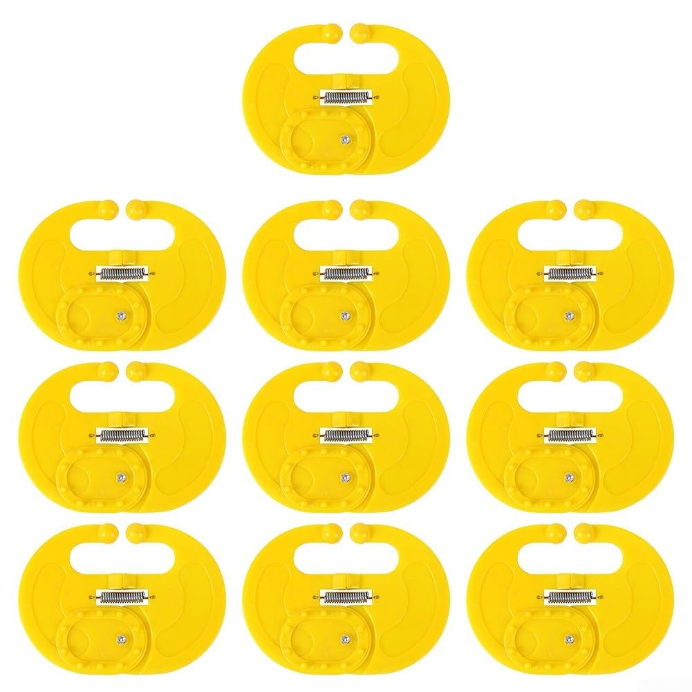 10Pcs Cow Nose Thorn Calf Weaner, Plastic Cattle Nose Clip, Nose Stab Calf Nose Ring Farm Livestock Breeding Tools, Yellow