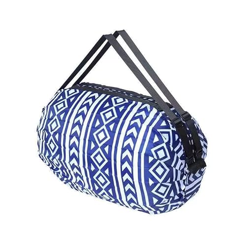 Multifunzionale Pieghevole Borsa Da Viaggio Duffel Zaino A Tracolla Grande Capacità Shopping Borse Sport Fitness Irregular Blue Stripe