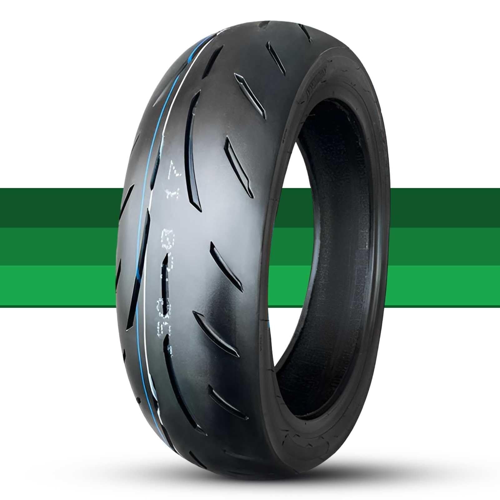 150/60-17 Opona Bezdętkowa, Opona Motocyklowa do Koła Przedniego lub Tylnego 4 PR Indeks Nośności 66J Maksymalne Ciśnienie 225 kPa Maks Obciążenie 300 kg Wytrzymała Jazda Miejska Kompatybilna