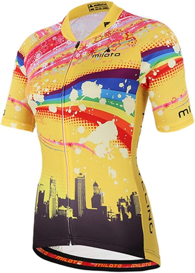 Women's Cycling Jersey Short Sleeve Bike Jacket Biking Shirt Quick Dry Breathable Mountain Bicycle Clothing