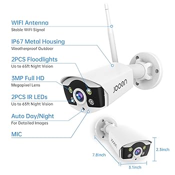 処分市 JOOAN　4ch 4.0mp監視カメラ・ネットワークレコーダー新品 Amazon.co.jp: ワイヤレス 防犯カメラセット TMEZON 300万画素