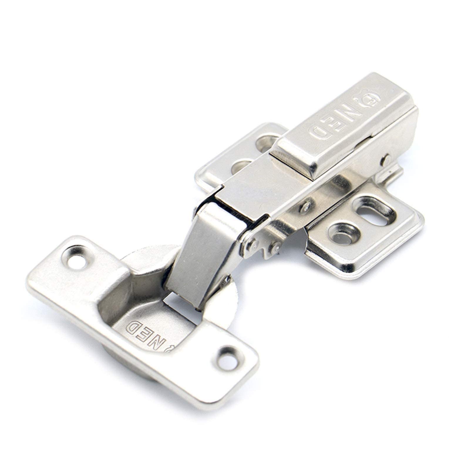 Nvsfzgiyg Half Overlay Hinge, 2Pcs, Rustless Iron Hydraulic Core Damper Buffer Cabinet Cupboard Door S Soft Close Furniture Hardware(Half Overlay)